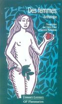 Couverture du livre « Des femmes ; anthologie » de  aux éditions Flammarion