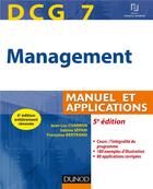 Couverture du livre « DCG 7 ; management ; manuel et applications, corrigés inclus (5e édition) » de Charron+Separi aux éditions Dunod