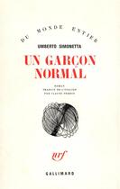 Couverture du livre « Un Garcon Normal » de Simonetta Umber aux éditions Gallimard