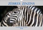 Couverture du livre « Zebres zinzins calendrier mural 2018 din a4 horizontal - portraits du zebre des plaines » de Hellier C aux éditions Calvendo