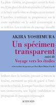 Couverture du livre « Voyage vers les étoiles » de Yoshimura Akira aux éditions Ditions Actes Sud
