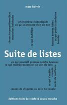 Couverture du livre « Suite de listes » de Marc Boivin aux éditions Cousu Mouche