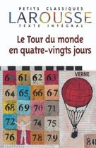 Couverture du livre « Le tour du monde en quatre-vingts jours » de Jules Verne aux éditions Larousse