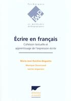 Couverture du livre « Ecrire En Francais » de Reichler-Beguelin Ma aux éditions Delachaux & Niestle