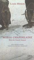 Couverture du livre « Maria chapdelaine » de Louis Hemon aux éditions La Difference
