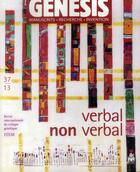 Couverture du livre « GENESIS N.37 ; verbal, non verbal » de  aux éditions Pu De Paris-sorbonne