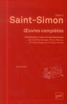 Couverture du livre « Oeuvres complètes ; coffret » de Henri Saint-Simon aux éditions Puf