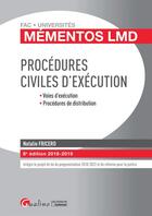 Couverture du livre « Procédures civiles d'exécution (édition 2018/2019) » de Natalie Fricero aux éditions Gualino Editeur