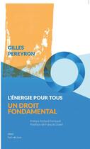Couverture du livre « L'energie pour tous » de Gilles Pereyron aux éditions Helvetius