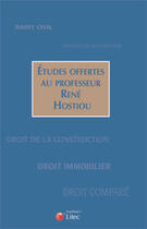 Couverture du livre « Mélanges René Hostiou » de Collectif Litec aux éditions Lexisnexis