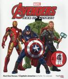 Couverture du livre « Avengers - l'ère d'Ultron ; real size heroes ; Captain America échelle 1 à colorier » de Nicolas Beaujouan aux éditions Hachette Pratique