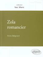 Couverture du livre « Zola Romancier » de Belgrand aux éditions Ellipses Marketing