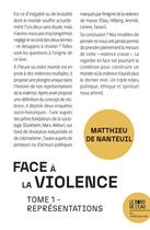 Couverture du livre « Face à la violence Tome 1 : Représentations » de Matthieu De Nanteuil aux éditions Bord De L'eau