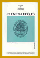 Couverture du livre « Journées juridiques t.1 » de Henri Solus aux éditions Cujas