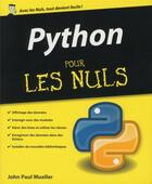 Couverture du livre « Python pour les nuls » de John Paul Mueller aux éditions First Interactive
