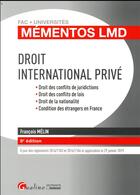 Couverture du livre « Droit international privé (8e édition) » de Francois Melin aux éditions Gualino