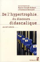Couverture du livre « De l'hypertrophie du discours didascalique au XX siècle » de  aux éditions Pu De Provence