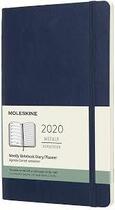 Couverture du livre « Agenda 2020 semainier grand format bleu saphir souple » de Moleskine aux éditions Moleskine