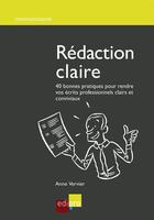 Couverture du livre « Rédaction claire » de Anne Vervier aux éditions Edipro