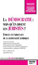 Couverture du livre « La démocratie : mais qu'en disent les juristes ? » de  aux éditions Lgdj