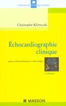 Couverture du livre « Echocardiographie ; En Pratique Courante ; 4e Edition 2001 » de Dobrinski Klimczak aux éditions Elsevier-masson