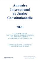 Couverture du livre « Annuaire international de justice constitutionnelle v. XXXVI (édition 2020) » de  aux éditions Economica