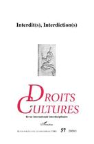 Couverture du livre « Interdit(s), interdiction(s) » de Droits Et Cultures aux éditions Editions L'harmattan