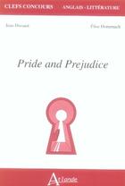 Couverture du livre « Jane austen ; pride and prejudice ; capes agreg » de Soubrenie aux éditions Atlande Editions