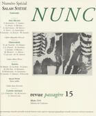 Couverture du livre « Revue nunc n.15 : Salah Stétié » de Revue Nunc aux éditions Corlevour