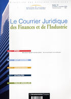 Couverture du livre « Courrier juridique des finances et de l'industrie (n.24 novembre-decembre 2003)- » de  aux éditions Documentation Francaise