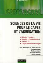 Couverture du livre « Sciences de la vie pour le CAPES et l'agrégation » de Richard et Chevalet aux éditions Dunod