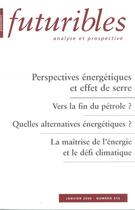 Couverture du livre « Perspectives énergétiques et effet de serre » de Radanne/Laherrere aux éditions Futuribles