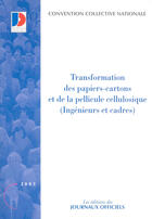 Couverture du livre « Transformation de papiers-cartons et de la pellicule cellulosique (édition 2003) » de  aux éditions Documentation Francaise