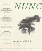 Couverture du livre « Revue nunc n.17 : Lorand Gaspar » de Revue Nunc aux éditions Corlevour