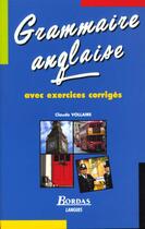 Couverture du livre « Grammaire Anglaise » de Claude Vollaire aux éditions Bordas