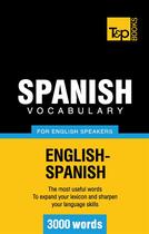 Couverture du livre « Spanish vocabulary for english speakers : 3000 words » de Andrey Taranov aux éditions Books On Demand