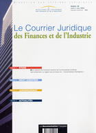 Couverture du livre « Courrier juridique des finances et de l'industrie (n.26 mars-avril 2004) » de  aux éditions Documentation Francaise