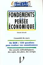 Couverture du livre « Histoire de la pensee economique » de Thouvenot aux éditions Vuibert