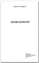 Couverture du livre « Henri Estienne » de Nicole Cazauran aux éditions Editions Rue D'ulm