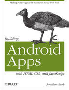 Couverture du livre « Building Android Apps with HTML, CSS, and JavaScript » de Jonathan Stark aux éditions O'reilly Media