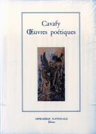 Couverture du livre « Oeuvres poétiques » de Constantin Cavafy aux éditions Actes Sud