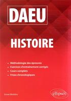 Couverture du livre « DAEU ; histoire » de Blottiere Erwan aux éditions Ellipses