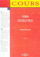 Couverture du livre « Voies D'Execution » de Claude Brenner aux éditions Dalloz