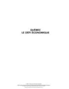 Couverture du livre « Québec ; le défi économique » de Jacques Fortin aux éditions Presses De L'universite Du Quebec