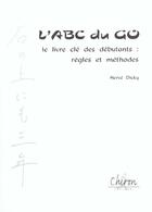 Couverture du livre « Abc du go » de Dicky aux éditions Chiron
