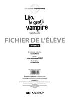 Couverture du livre « Léo, le gentil vampire ; fichier de l'élève niveau 1 » de Delphine Dumouchel aux éditions Sedrap