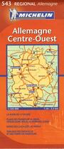 Couverture du livre « Carte routière 543 ; Allemagne centre-ouest (édition 2008) » de Collectif Michelin aux éditions Michelin