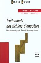 Couverture du livre « Traitement des fichiers d'enquetes » de Lejeune aux éditions Pu De Grenoble