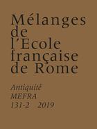 Couverture du livre « Melanges efr antiquite » de  aux éditions Ecole Francaise De Rome