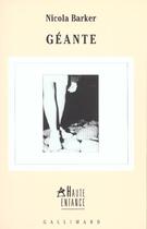 Couverture du livre « Geante » de Nicola Barker aux éditions Gallimard